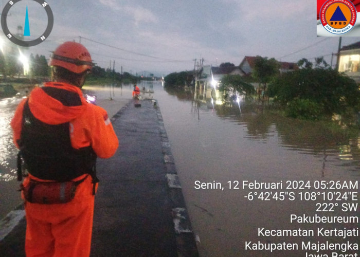 Banjir di Kabupaten Majalengka Mulai Surut, Tim Gabungan masih Bersiaga di Lokasi 
