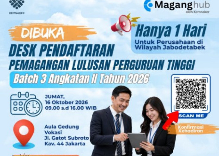 Jangan Terlewat, Hari Ini Kemnaker Buka Layanan Mitra MagangHub bagi Perusahaan di Jabodetabek