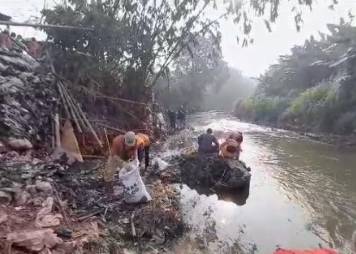 Gebrak Kali Cikeas, Ratusan Relawan Bersihkan 2,5 Ton Sampah di Bantaran Sungai