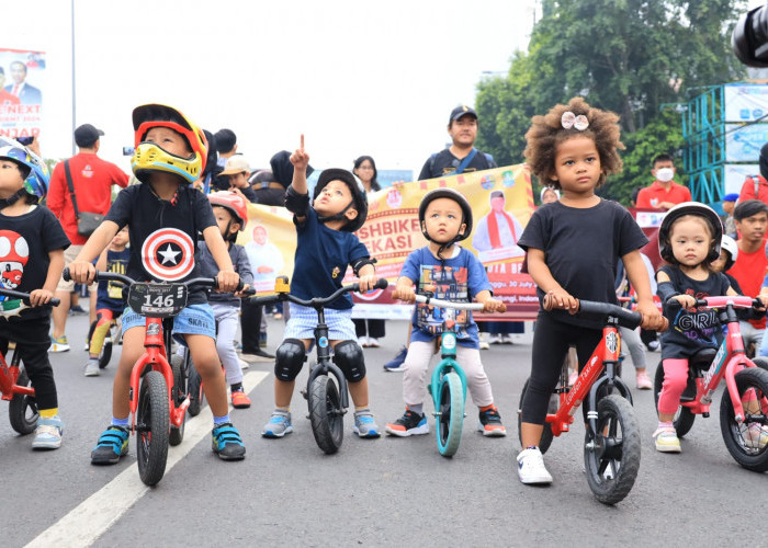 Puncak Peringatan Hari Anak Nasional di Kota Bekasi, Ribuan Anak Padati Area CFD 