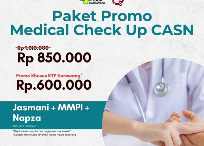 RSUD Karawang Gelar Promo Medical Check Up untuk Calon ASN, Simak Informasinya 