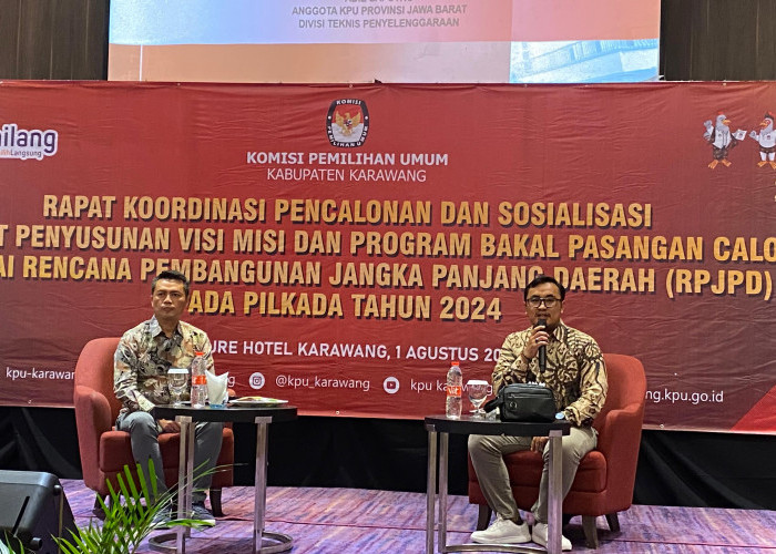 Jelang Pilkada 2024, KPU Karawang Gelar Rakor Pencalonan dan Sosialisasi Terkait Penyusunan Visi-Misi RPJPD