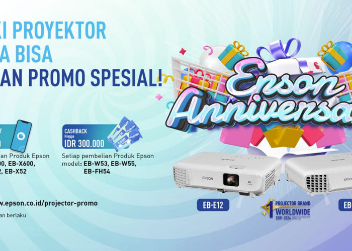Rayakan Anniversary Epson, Nikmati Promo Spesial untuk Projector Serba Bisa hingga Cashback Rp300 Ribu