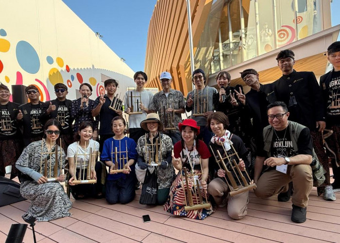 Go Internasional: Kelompok Musik Angklung Udjo Ecoland Mitra Binaan Pertamina Tampil di World Expo Osaka 2025