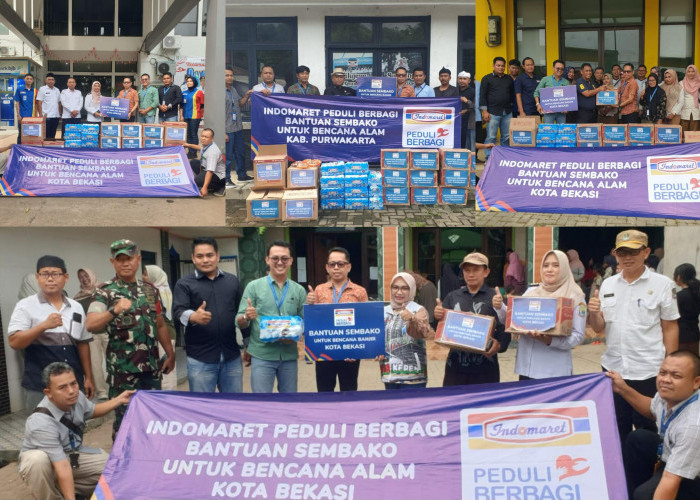 Indomaret Peduli Berbagi Salurkan Bantuan Banjir di Kota Bekasi & Kabupaten Purwakarta