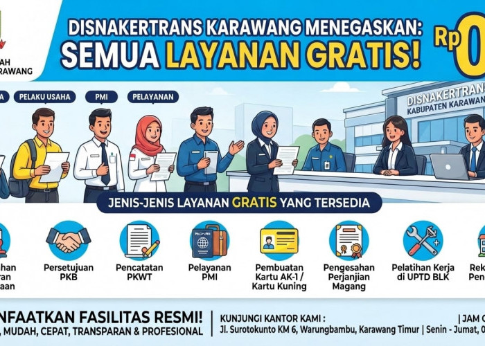 Dorong Pelayanan Transparan, Disnakertrans Karawang Pastikan Layanan Ketenagakerjaan Tanpa Pungutan Biaya
