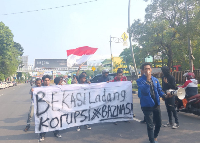 Lagi, Mahasiswa Demo Soal Baznas Kota Bekasi dengan Tutup Jalan A Yani