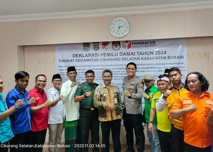 Forkopimcam Cikarang Selatan Berkomitmen Ciptakan Pemilu Damai