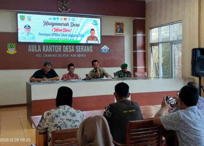 Berlangsung di Aula Kantor Desa, Pemdes Serang Gelar Musdes di Akhir Tahun 