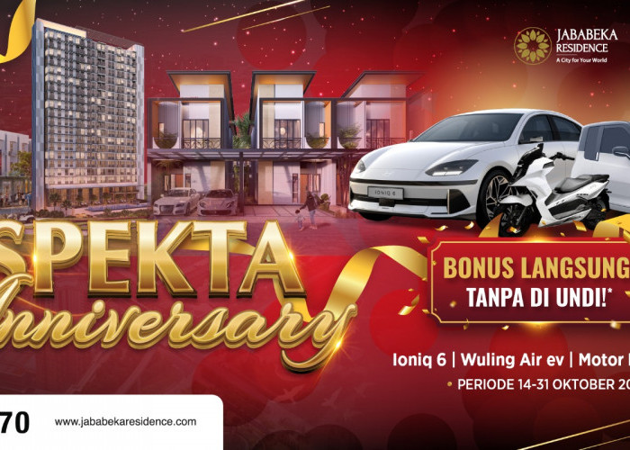 Rayakan Ulang Tahun ke-6, Jababeka Residence Hadirkan Produk Unggulan dan Bonus Puluhan Kendaraan EV