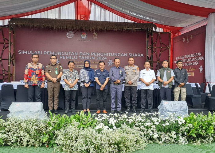 KPU Kabupaten Bekasi Gelar Simulasi Persiapan Pelaksanaan Pencoblosan Pemilu 2024