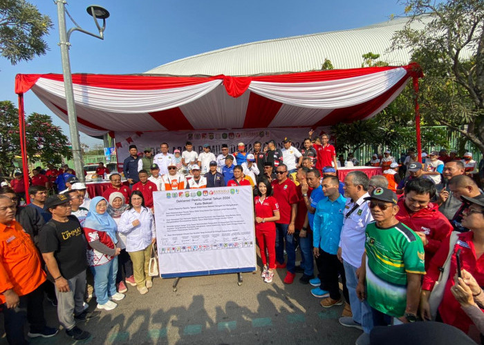 Perwakilan Parpol di Kota Bekasi Tandatangani Deklarasi Pemilu Damai 2024