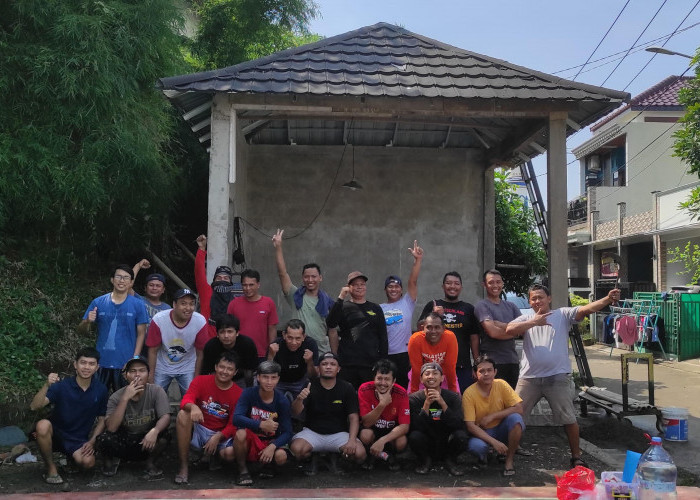 Warga Imanan Residence Swadaya Bangun Pos Keamanan Lingkungan 