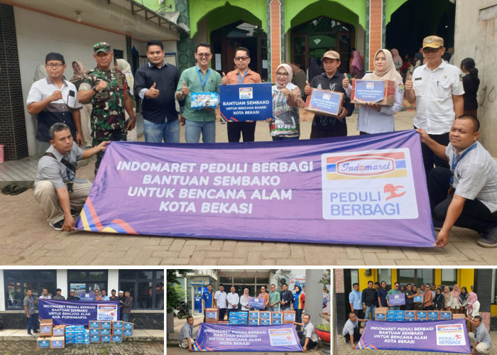 Indomaret Peduli Berbagi Salurkan Bantuan Banjir di Kota Bekasi