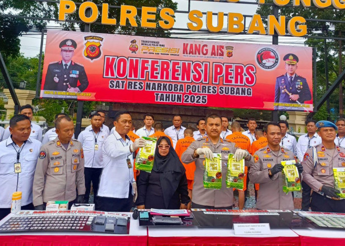 Dua Kurir Narkoba Asal Subang Dibekuk Polisi, Berikut BB Sabu Seberat 5,14 Kilogram