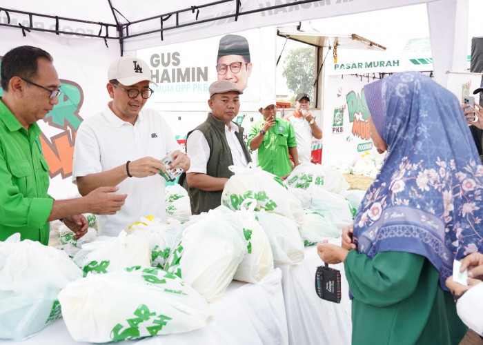 Berkolaborasi dengan DPC PKB Karawang, DPW PKB Jabar Gelar Pasar Murah PKB di Desa Purwadana
