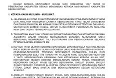 Ramadan 1447 H, Pemkab Bekasi Perketat Aktivitas Siang Hari dan Tempat Hiburan