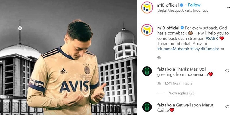 Masya Allah, Mesut Ozil Unggah Foto Masjid Istiqlal, Netizen Heboh