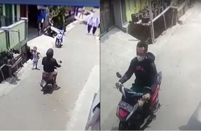 Terekam CCTV, Jambret Curi HP Milik Anak-Anak