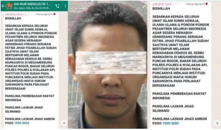 Seruan Jihad Lawan Densus 88 dan Bakar Polres Beredar, Siapa Agung Wijayanto?