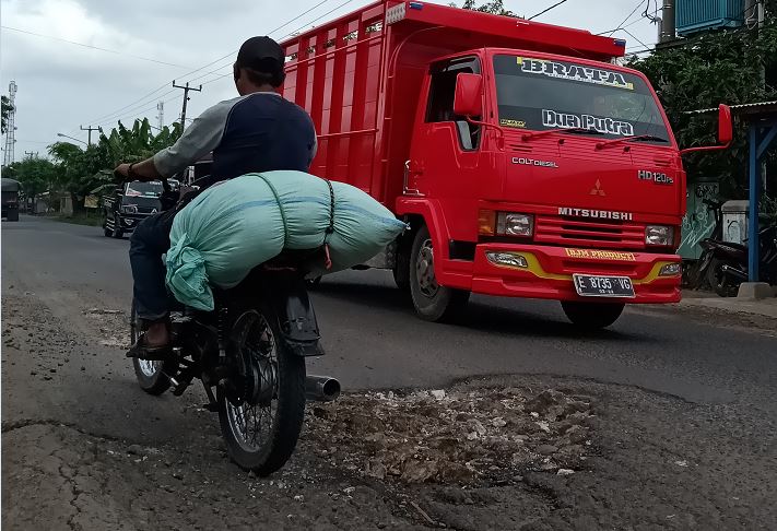 Jalan Cikalong-Cilamaya Rusak Parah, Gina Swara Minta Kontraktor PLTGU Tepati Janji