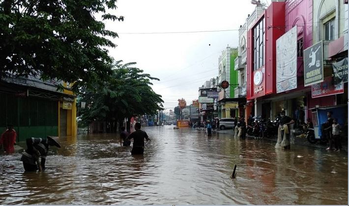 Kali Bancong Meluap, 2 Kecamatan Terendam Banjir