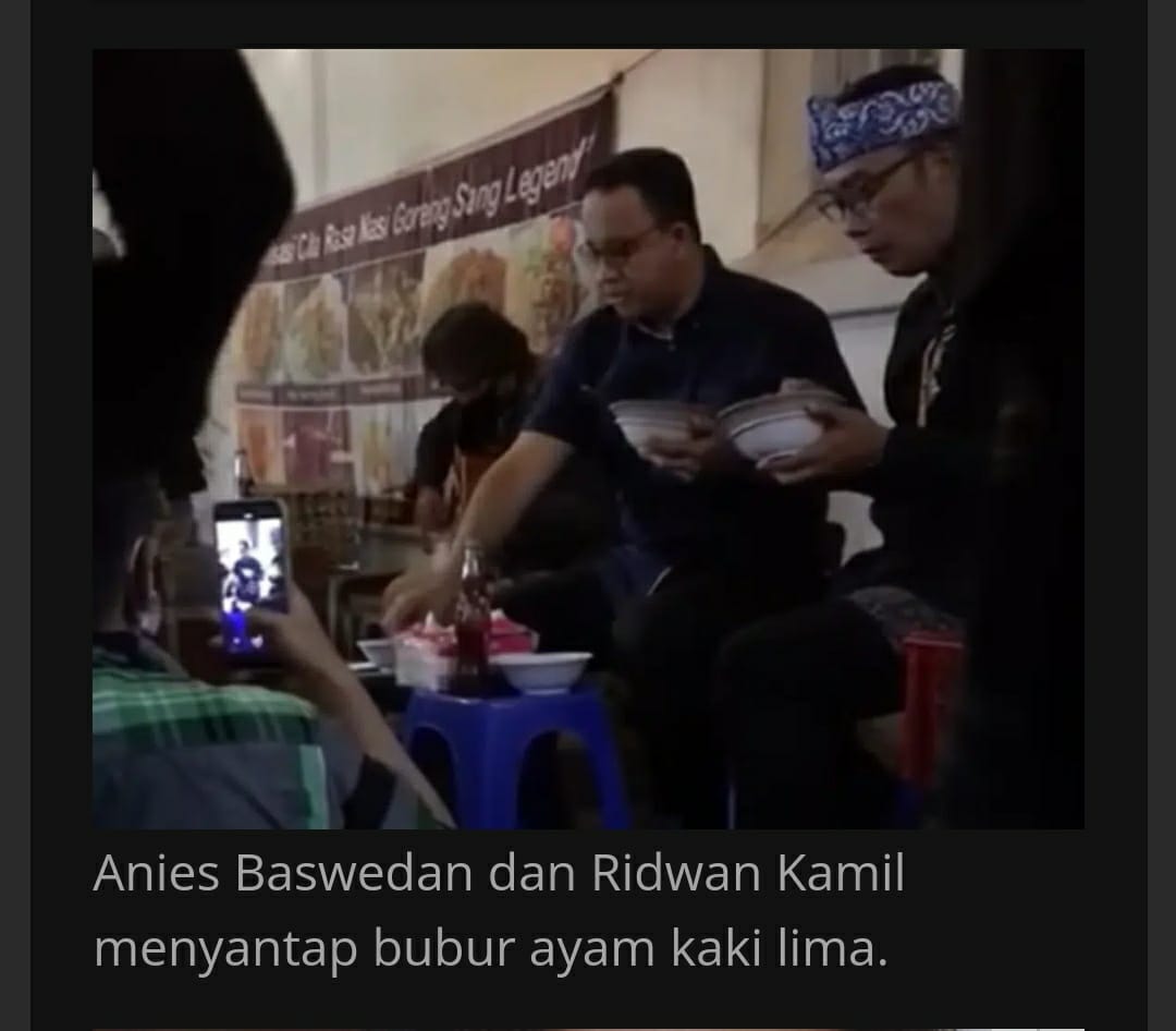 Ridwan Kamil-Anies Makan Bubur Bareng, Sinyal Duet di Pilpres?