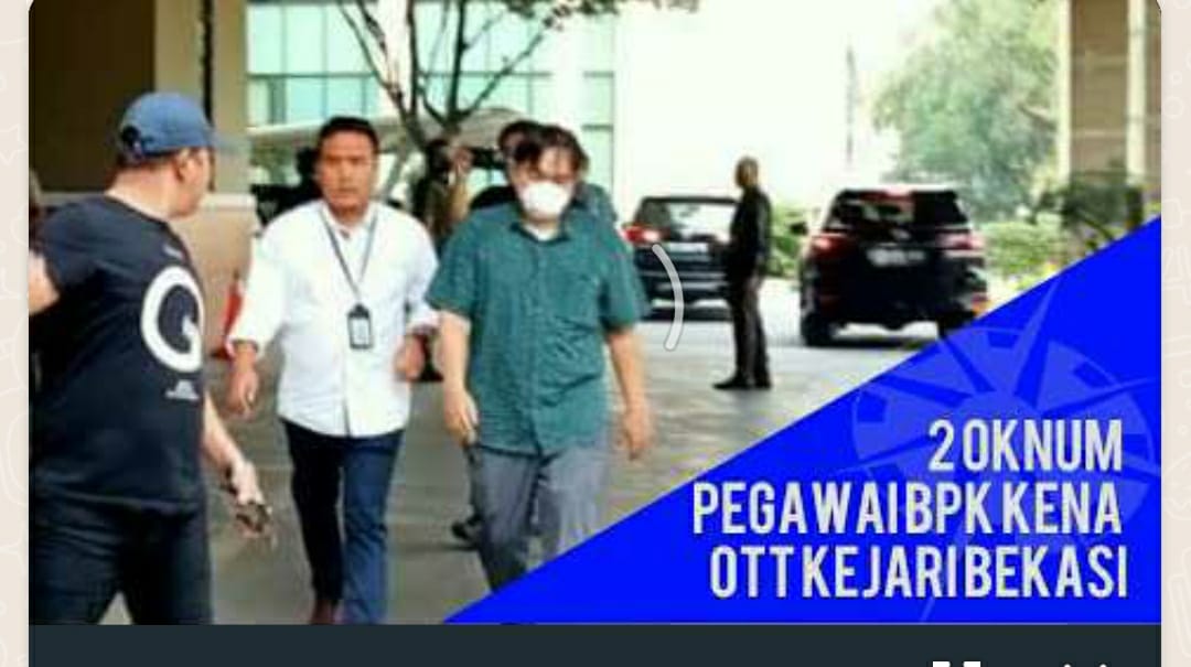 Kasus Pemerasan, Dua Oknum BPK Jabar Kena OTT Kejari Kabupaten Bekasi