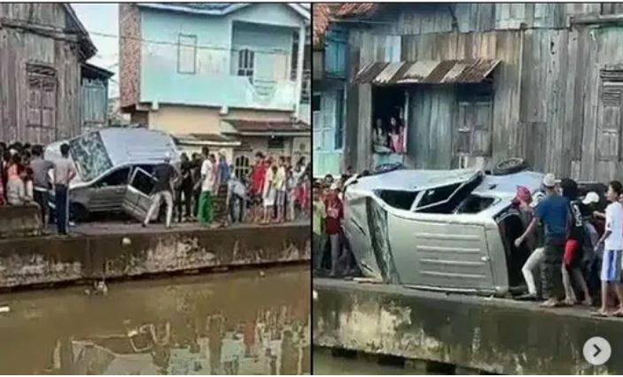 Viral, Mobil Ugal-ugalan Diceburkan Warga ke Sungai, Begini Kondisi Pengemudinya