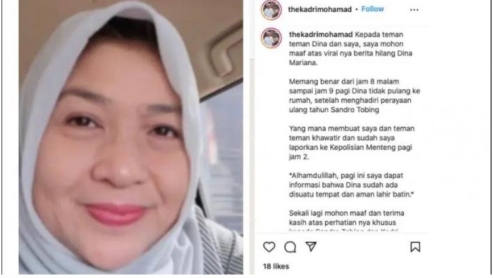 Sempat Hilang Kontak, Penyanyi Senior Dina Mariana Sudah Ditemukan dalam Kondisi Sehat