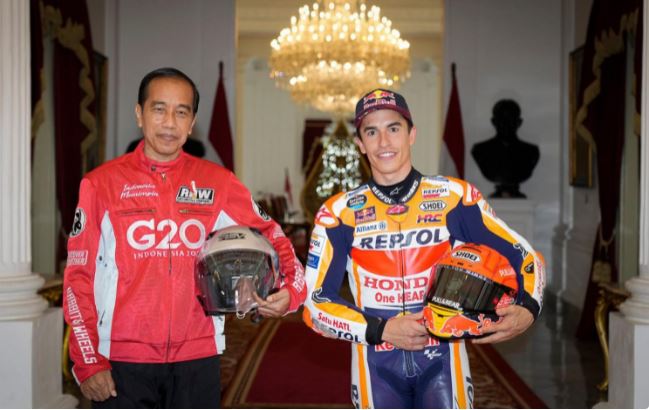 Disambut Hangat Jokowi, Marc Marquez: Dia Orang yang Ramah