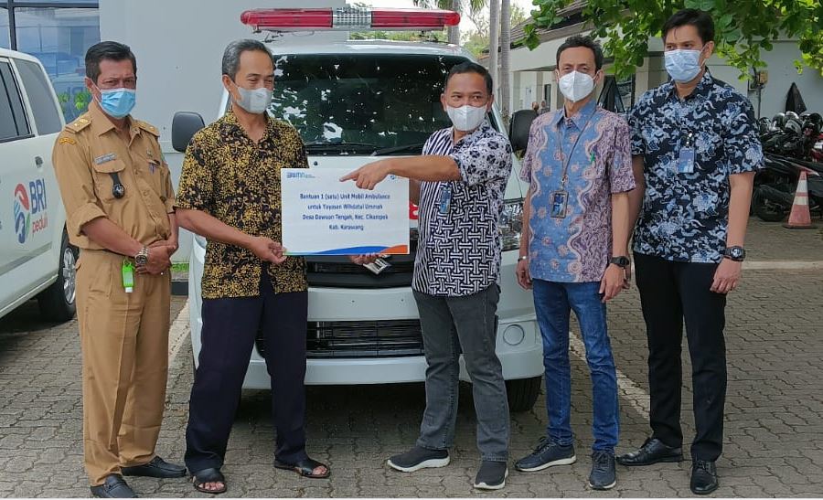 Desa Dawuan Tengah Terima Bantuan CSR BRI Cikampek