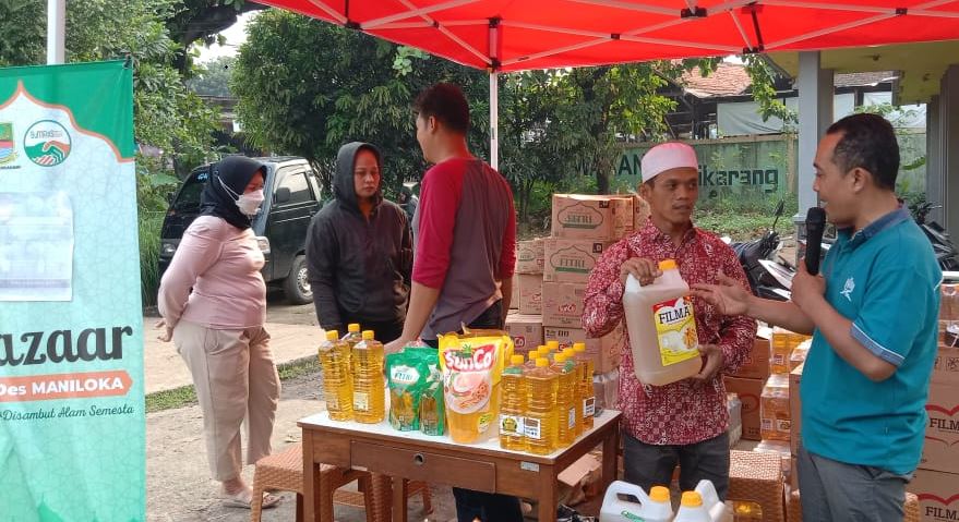 BUMDes Maniloka Sukadami Gelar Bazar Migor