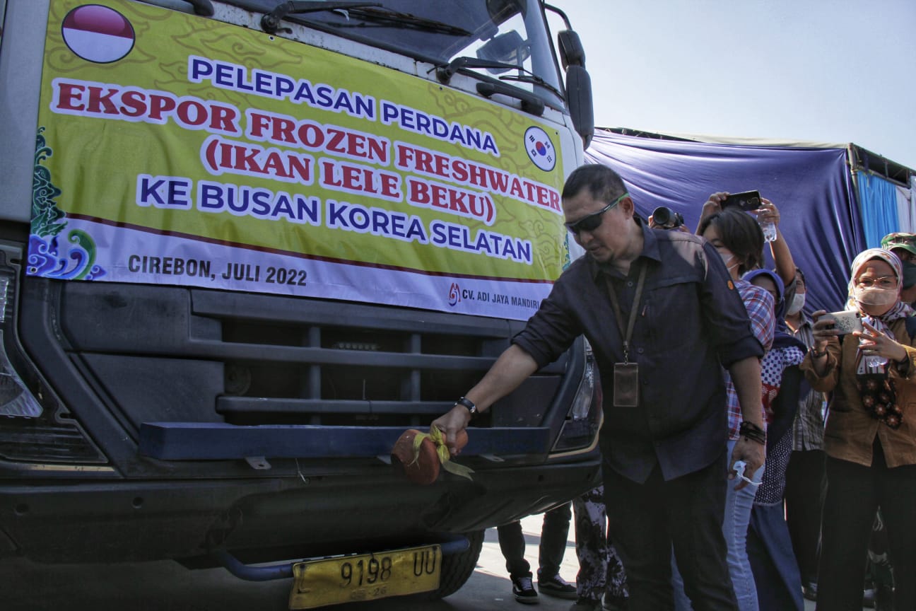 DKP Jabar Ekspor 1 Container Ikan Lele Hasil Petani Milenial ke Korsel