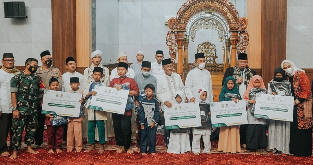 Pemda Karawang Santuni 99 Anak Yatim di Tahun Baru Islam