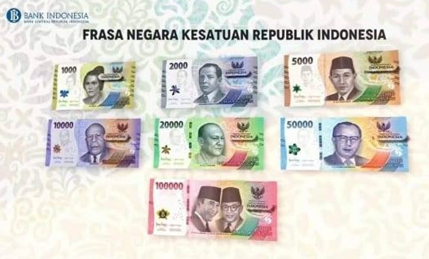 Hari ini Uang Kertas Baru Mulai Beredar, Berikut Daftar Nominal dan Pahlawan yang Terlukis dalam Uang Tersebut