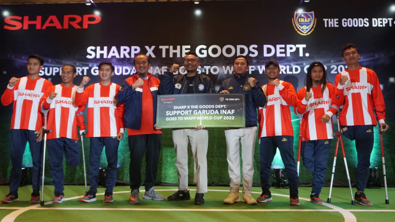 Sharp Indonesia Dukung Garuda INAF Lolos ke Piala Dunia WAFF Mewakili Asia di Turki Oktober 2022