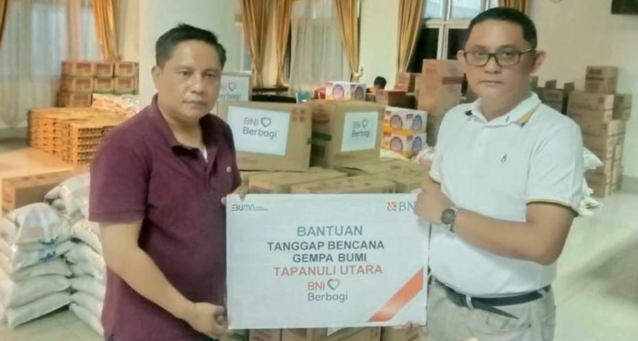 Ringankan Beban Korban Gempa Tapanuli Utara, BNI Salurkan Bantuan Tanggap Darurat